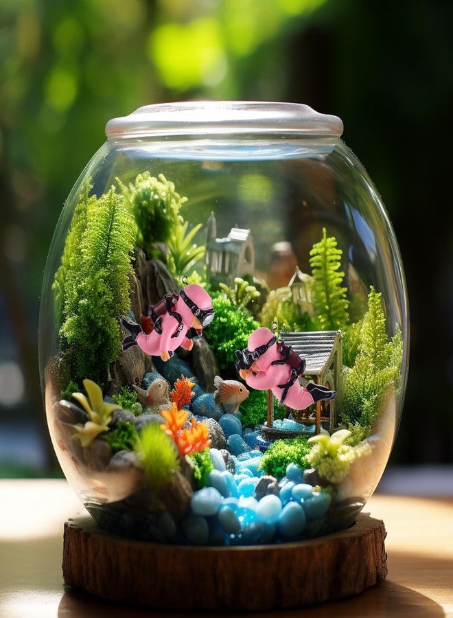 Eysinyge Fish Tank Decorations with 2-Pack Cute Little Floating Divers, Float Balls, and Fishing Lines - Perfect Aquarium Decor, 2.8 inch, Pink - Image 3